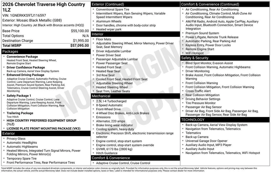 New 2026 Mosaic Black Metallic Chevrolet High Country image 27
