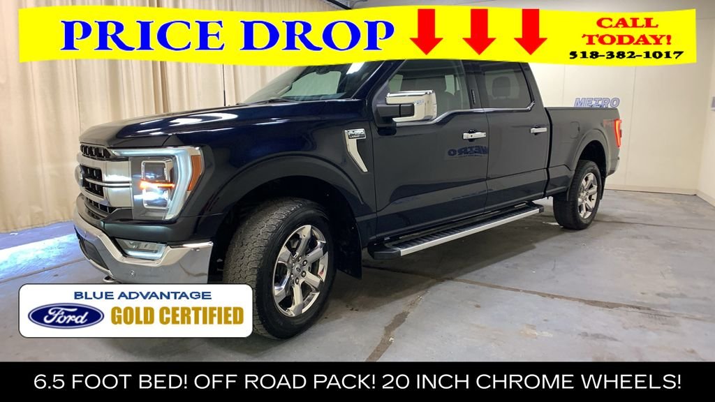 Certified Used 2022 Blue Metallic Ford Lariat image 45