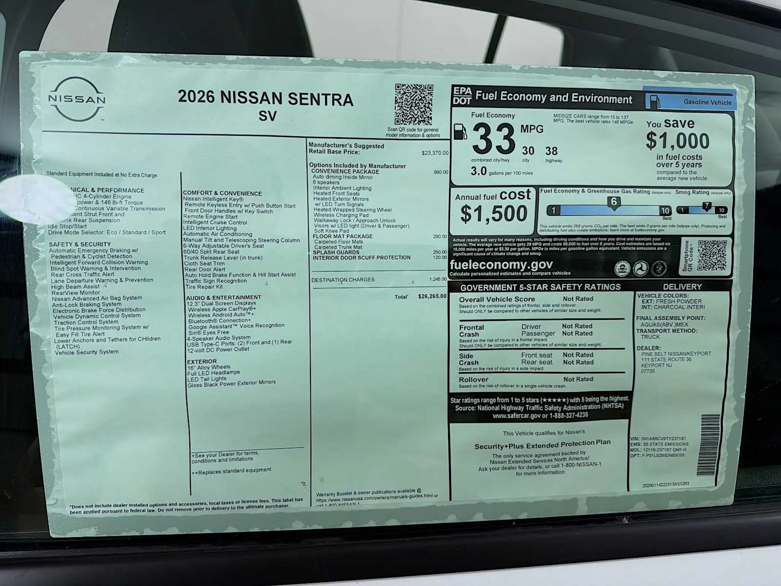 New 2026 Fresh Powder Nissan SV image 6