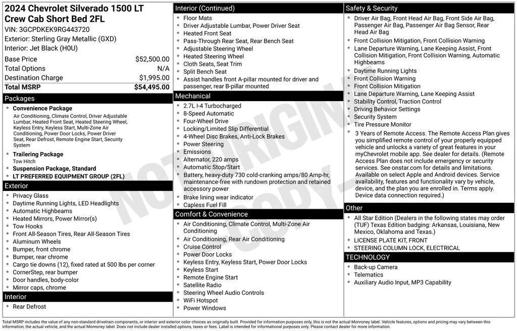 Used 2024 Gray Chevrolet LT image 2