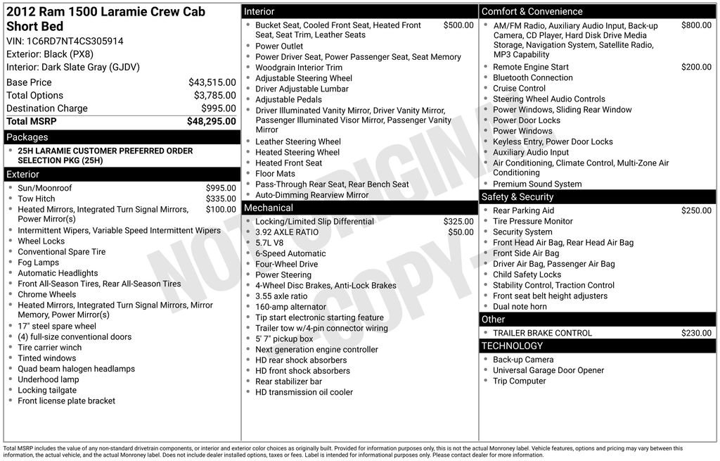 Used 2012 Black Clearcoat Ram Laramie image 2
