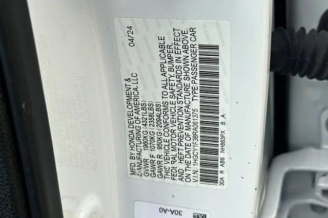 Certified Used 2024 Platinum White Pearl Honda EX image 66