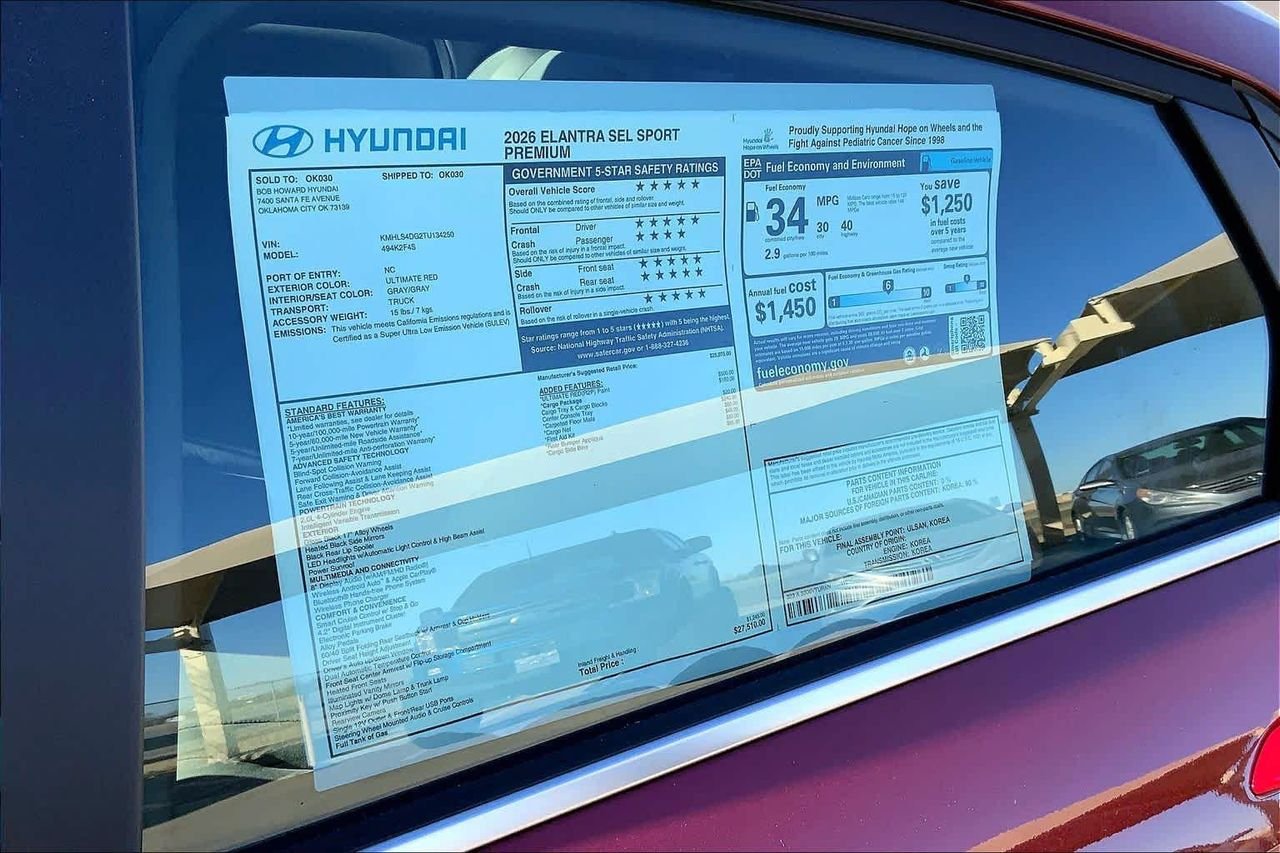 New 2026 Ultimate Red Hyundai SEL Sport Premium image 18