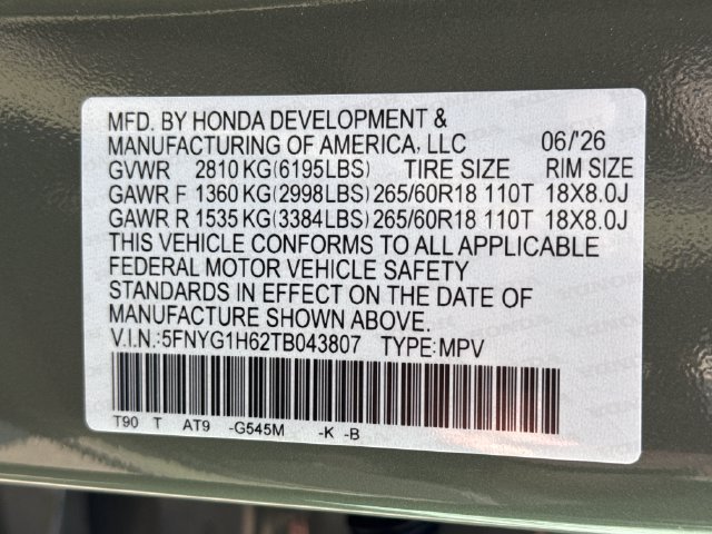 2026 Honda Pilot TrailSport - Photo 19