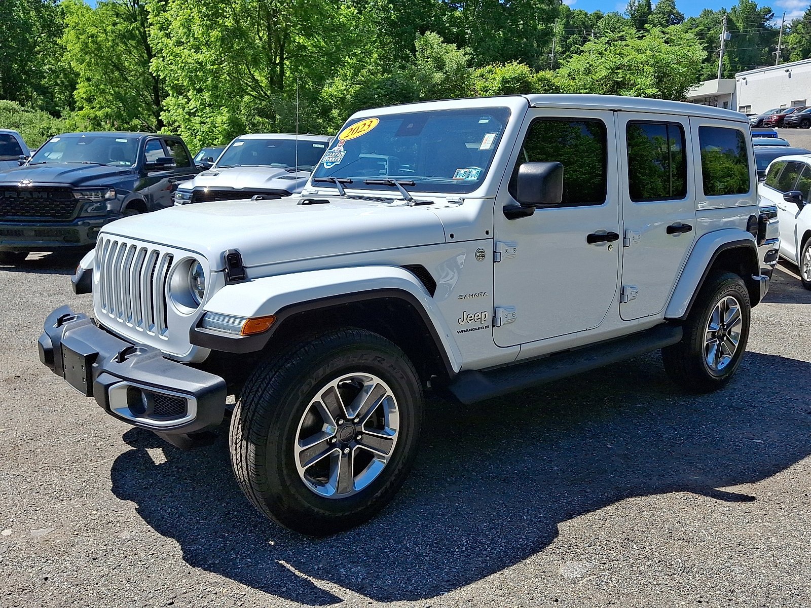Certified Used 2023 Bright White Clearcoat Jeep Sahara image 3