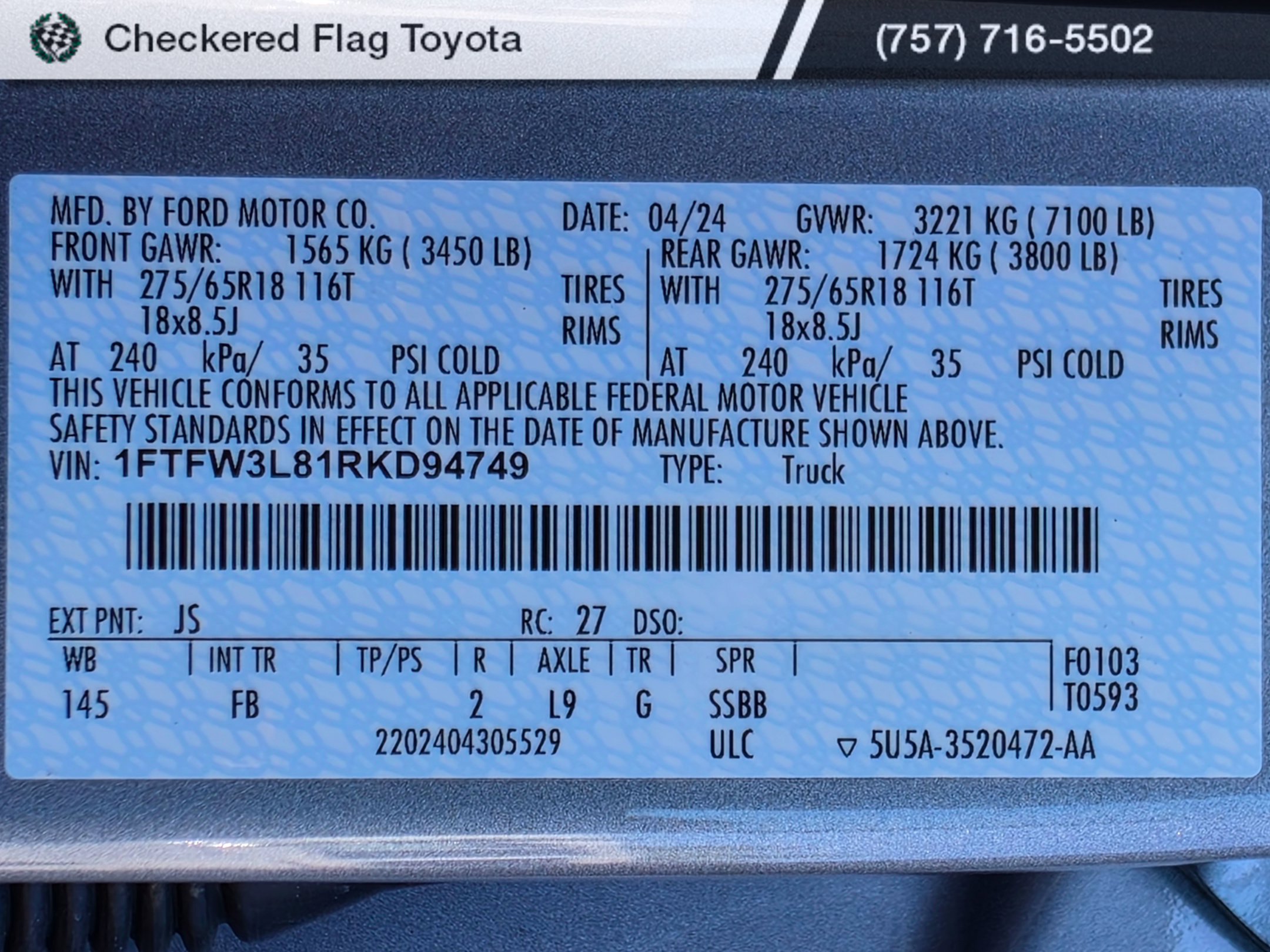 Used 2024 Iconic Silver Metallic Ford XLT image 21