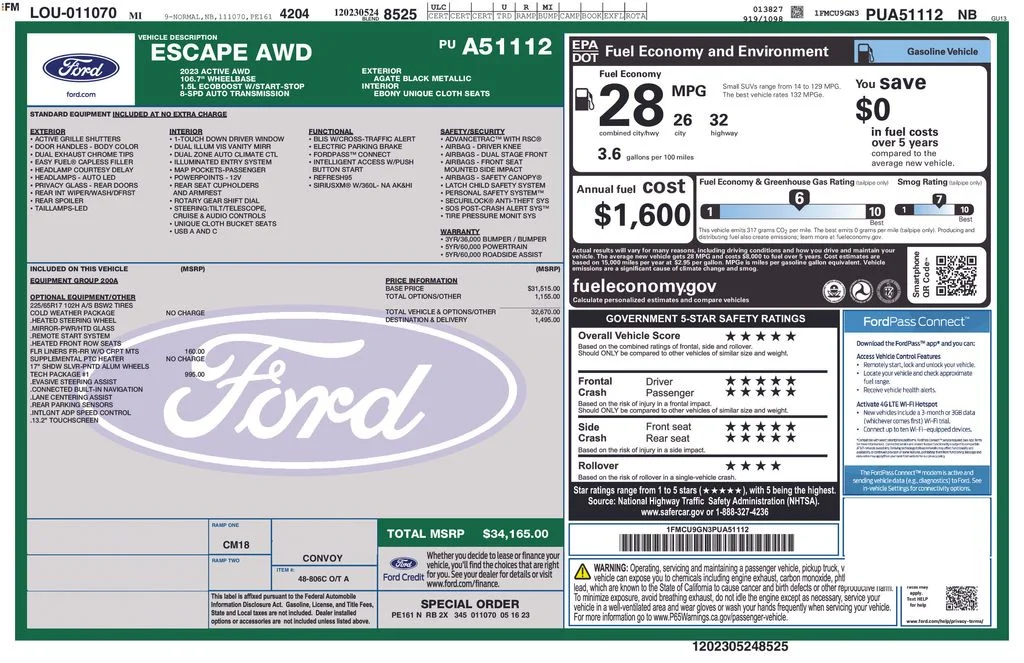 Used 2023 Agate Black Metallic Ford Active image 39