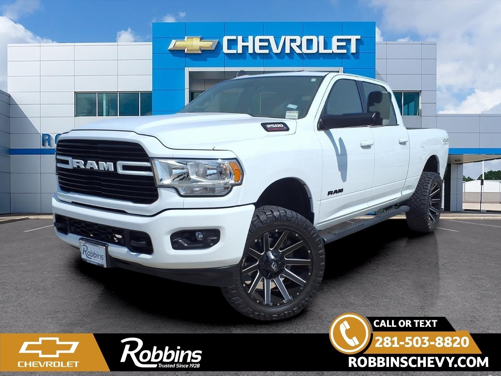 Used 2019 Bright White Clearcoat Ram Big Horn image 1