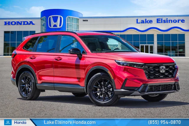 New 2026 Radiant Red Metallic Honda 2WD Sport-L Hybrid image 1