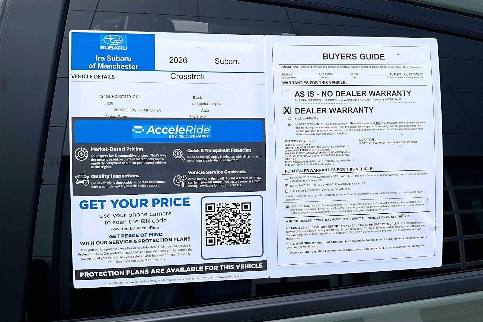 Certified Used 2026 Alpine Green Subaru Premium image 34