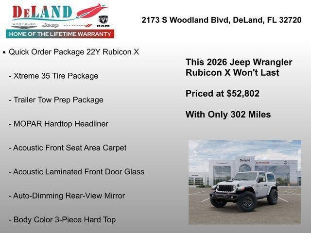 New 2026 Bright White Clear-Coat Exterior Paint Jeep Rubicon image 6