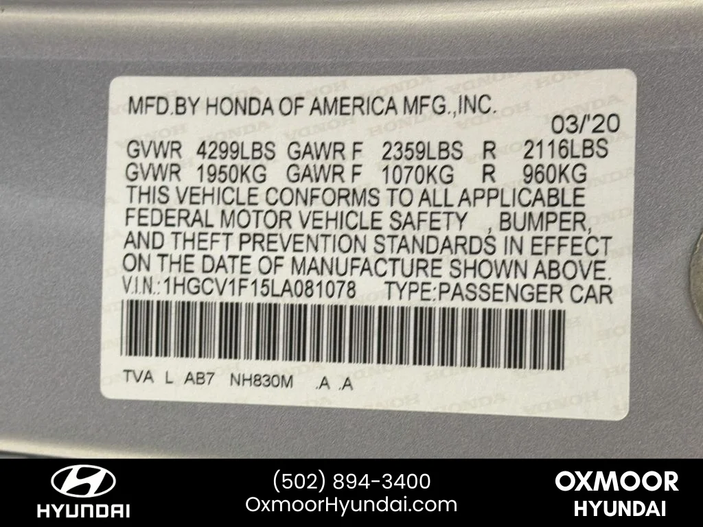 Used 2020 Lunar Silver Metallic Honda LX image 29