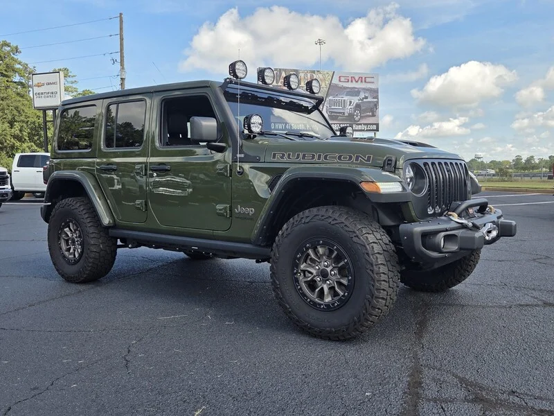 Used 2021 Green Clearcoat JEEP UNLIMITED RUBICON 392 image 1