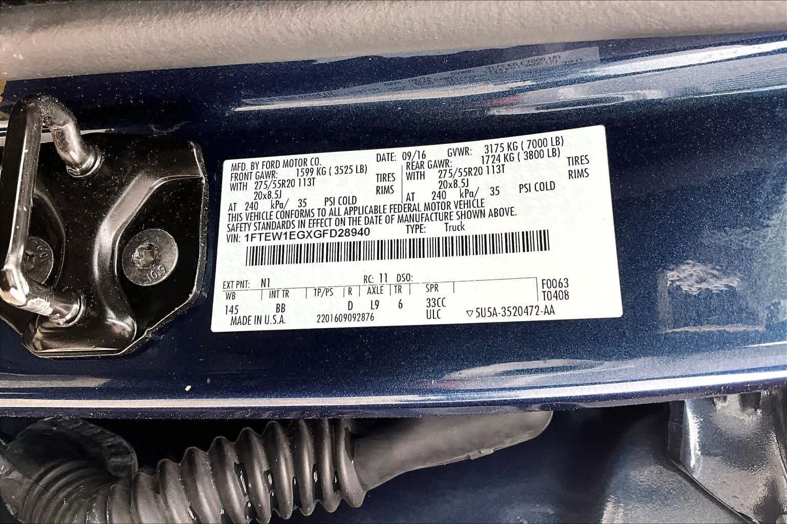 Used 2016 Blue Jeans Metallic Ford Platinum image 34