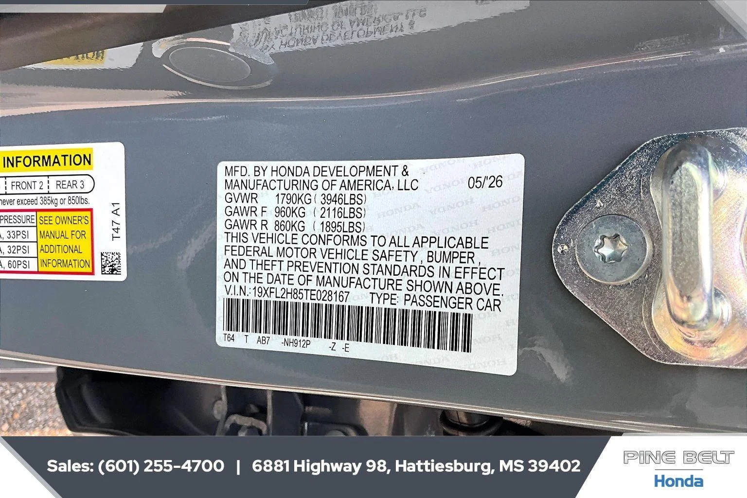 New 2026 Urban Gray Pearl Honda Sport image 11