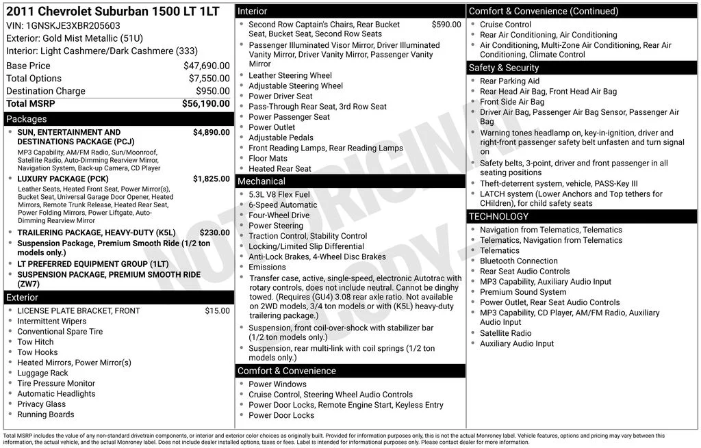 Used 2011 Gold Mist Metallic Chevrolet LT image 6