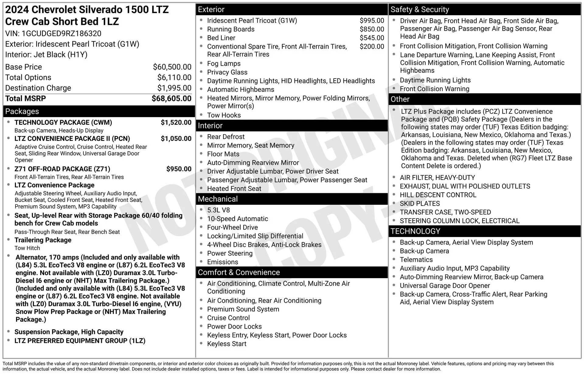 Used 2024 Iridescent Pearl Tricoat Chevrolet LTZ image 3