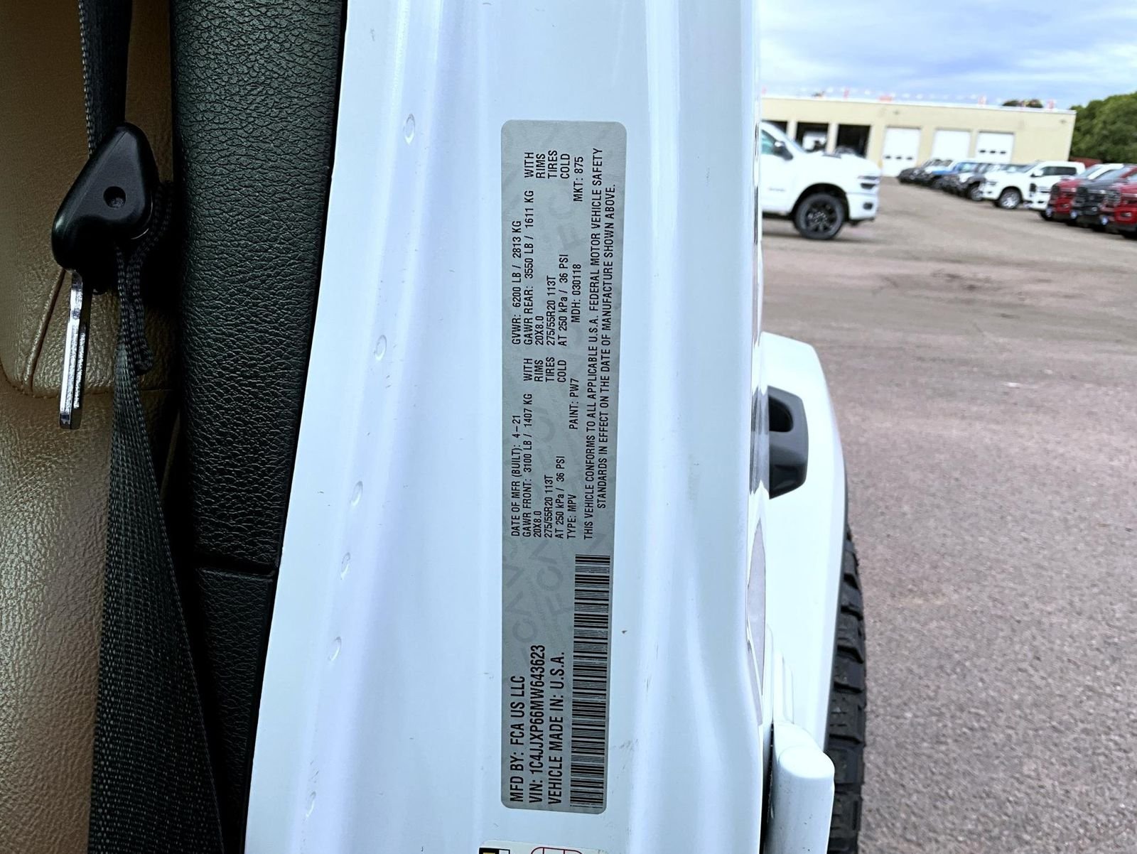 Used 2021 White Jeep Unlimited Sahara 4xe image 25