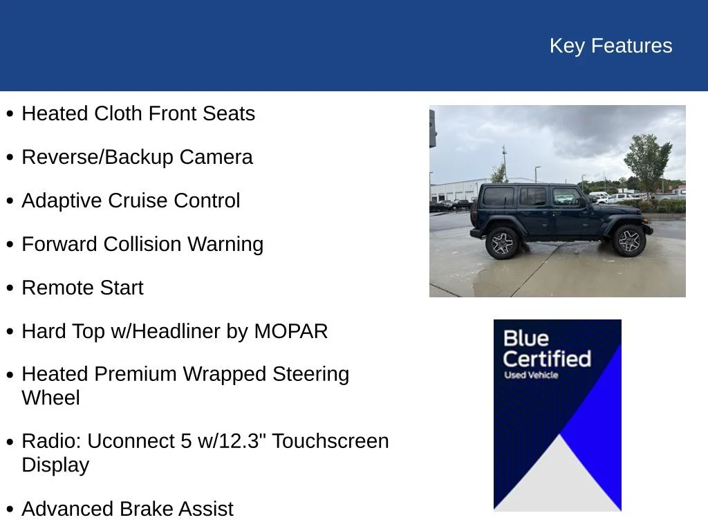 Certified Used 2025 Blue Pearl Jeep Sahara image 28