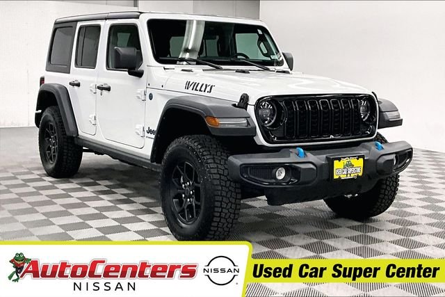 Used 2024 Bright White Clearcoat Jeep Willys 4xe image 1