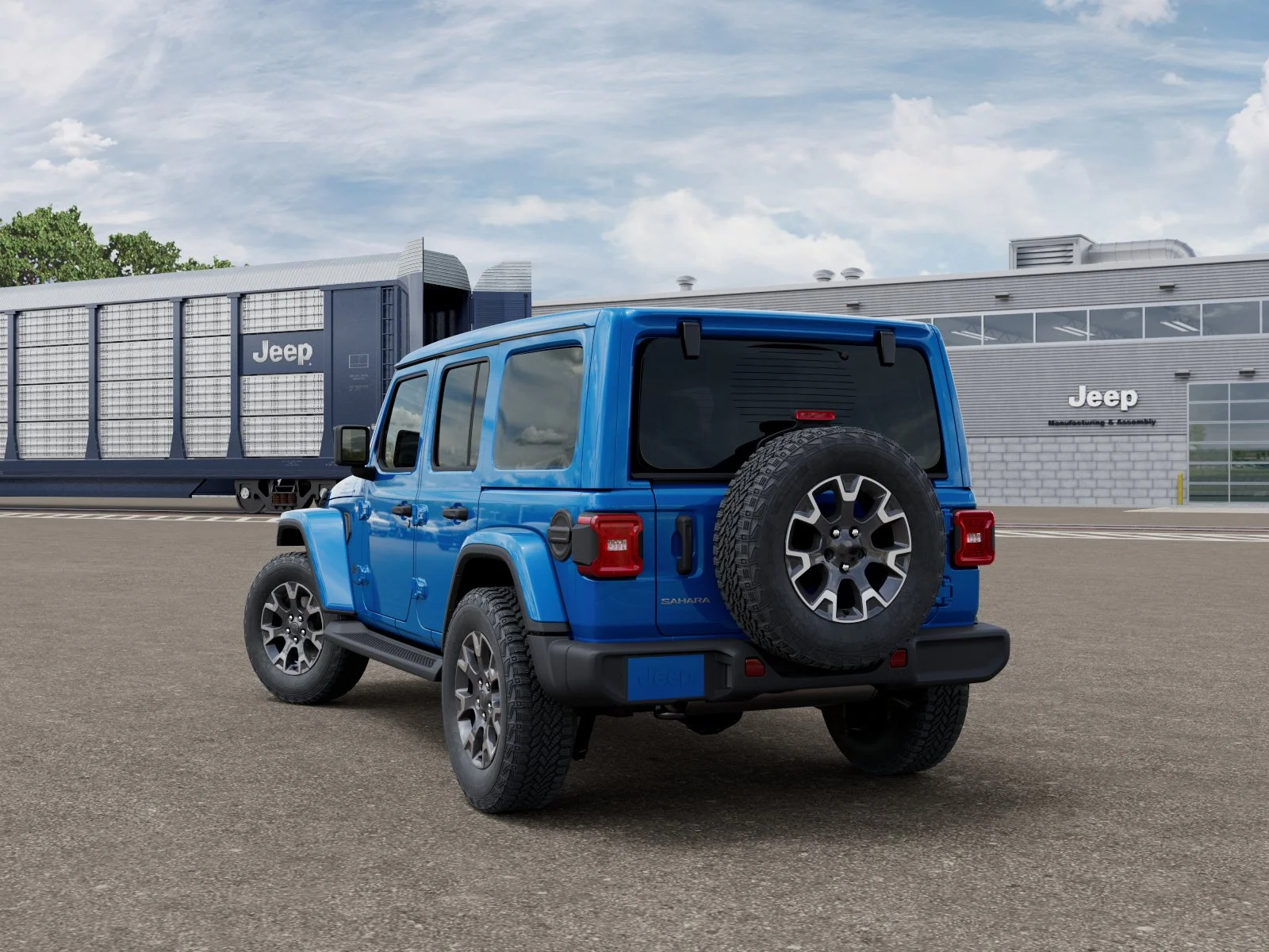 New 2027 Hydro Blue Pearl-Coat Paint Jeep Sahara image 3