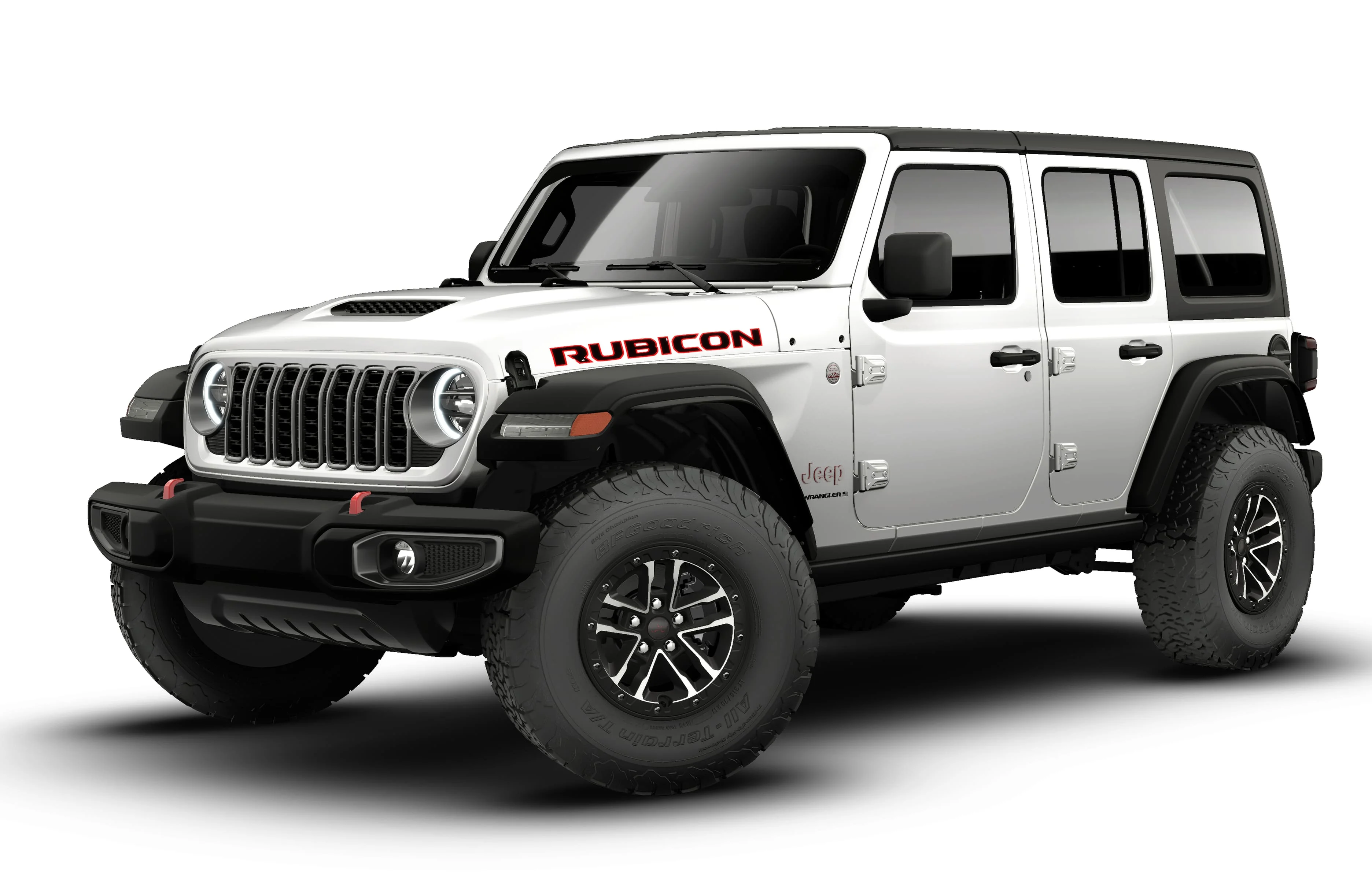 New 2026 Bright White Clear-Coat Exterior Paint Jeep Rubicon image 1