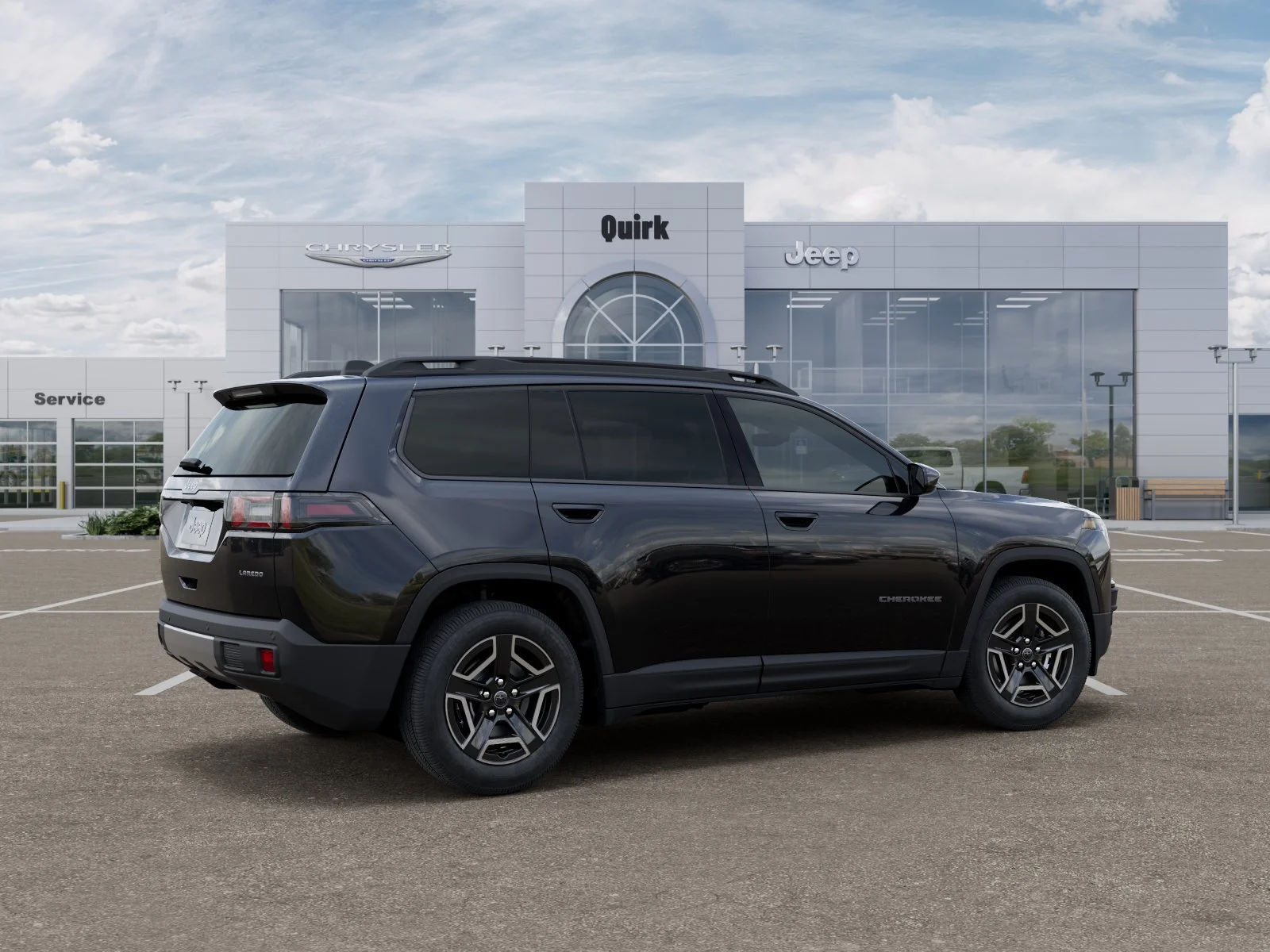 New 2026 Diamond Black Crystal Pearl-Coat Exterior Paint Jeep Laredo image 4