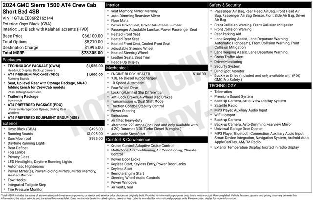Used 2024 Onyx Black GMC AT4 image 1