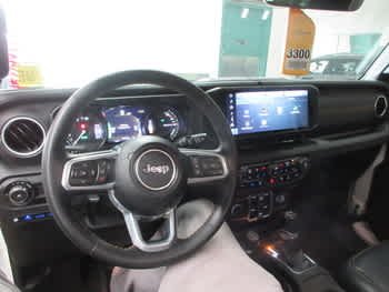Used 2024 Bright White Clearcoat Jeep Sahara image 5