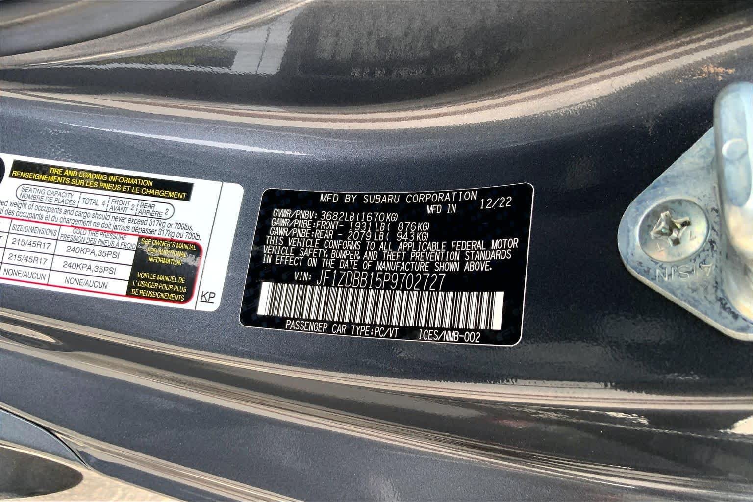 Used 2023 Magnetite Gray Metallic Subaru Premium image 28