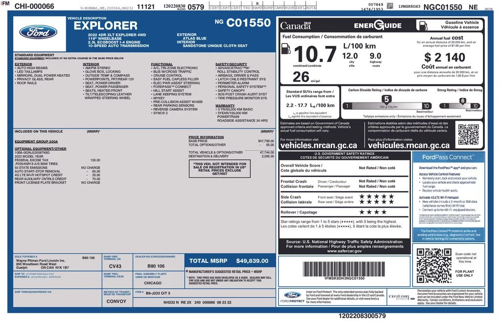 Used 2022 Atlas Blue Metallic Ford XLT image 35