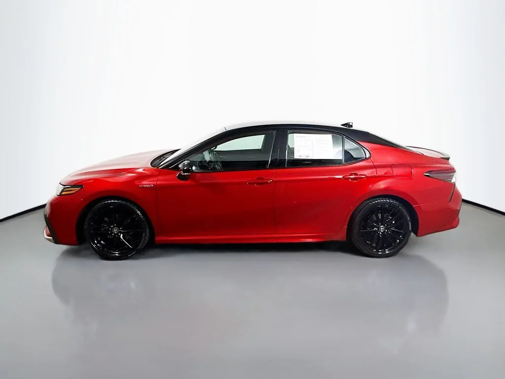 Certified Used 2021 Supersonic Red/Midnight Black Metallic Toyota Hybrid XSE image 4