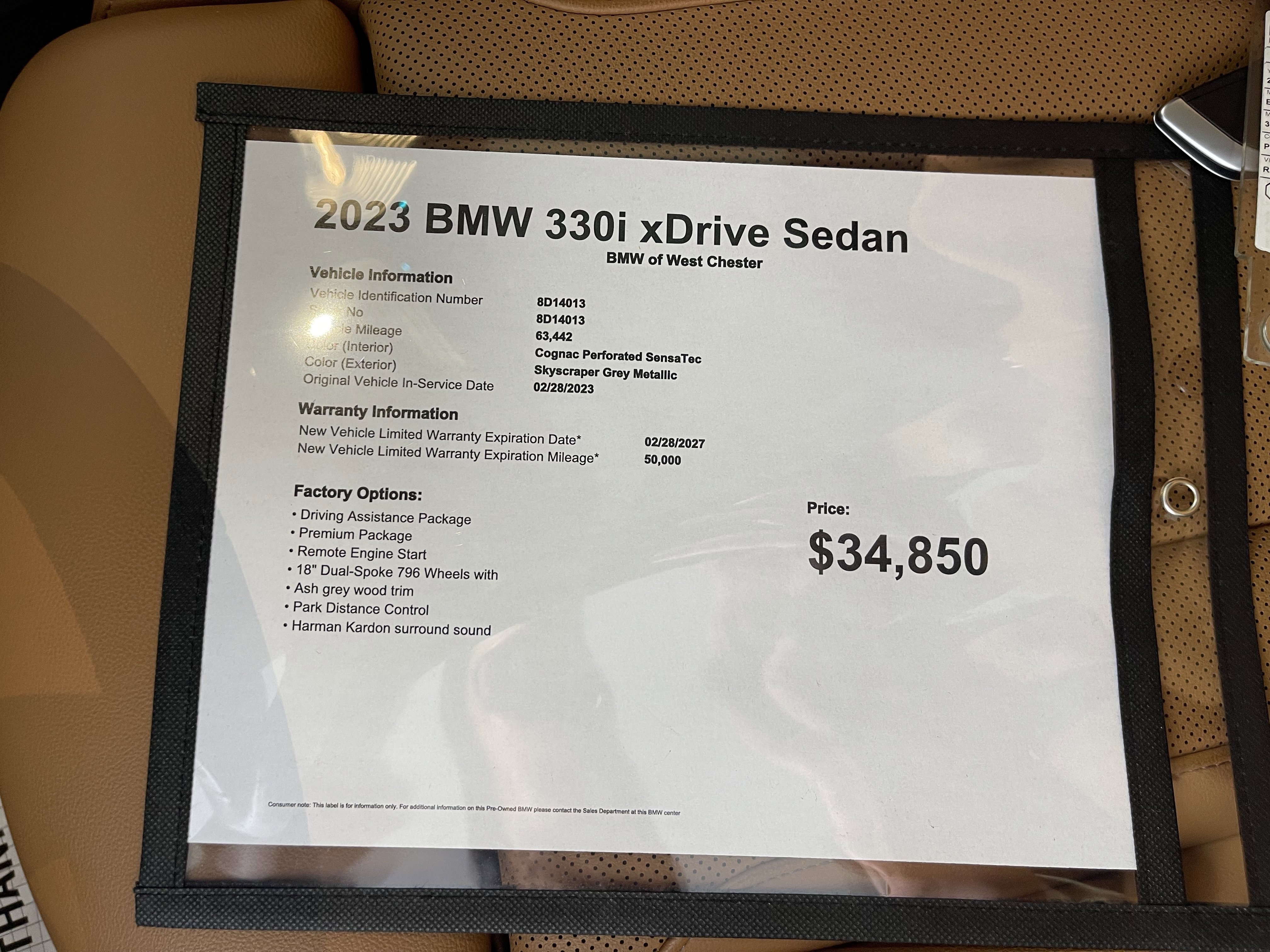 Used 2023 SKYSCRAPER GREY M BMW 330i xDrive image 19