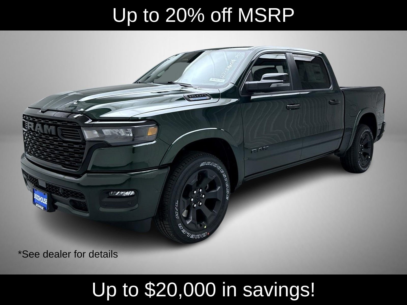 New 2026 Serrano-Green Metallic Exterior Paint RAM Big Horn/Lone Star image 1