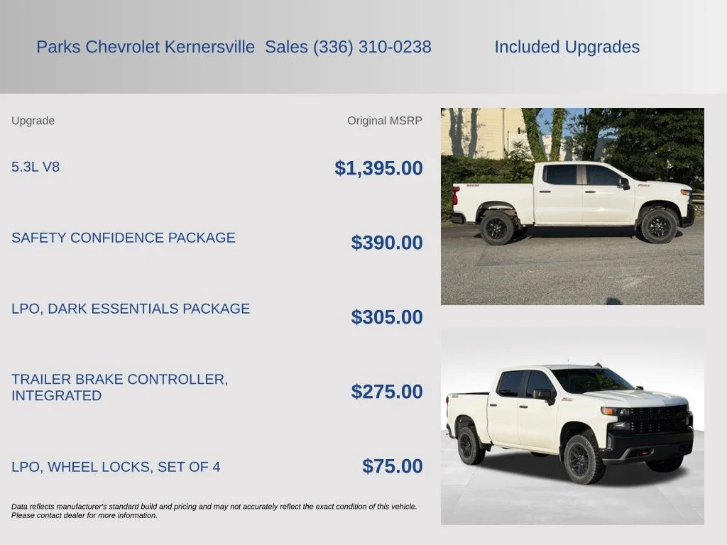 Used 2021 White Chevrolet Custom Trail Boss image 4