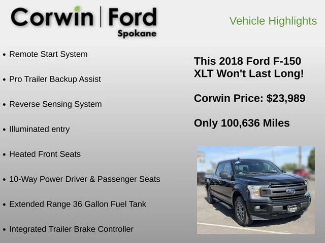 Used 2018 Shadow Black Ford XLT image 30