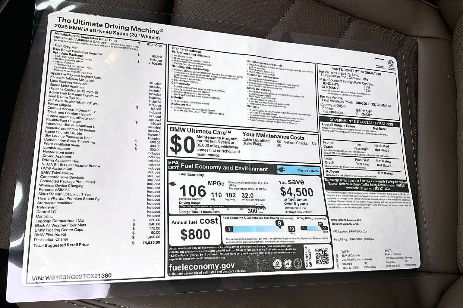 New 2026 Oxide Grey Metallic BMW eDrive40 image 18