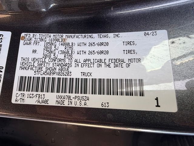 Used 2023 Magnetic Gray Metallic Toyota SR5 image 31