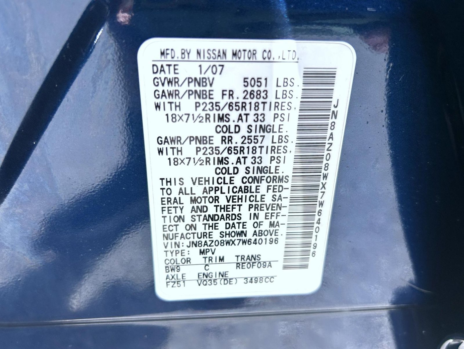 Used 2007 Blue Nissan SL image 25