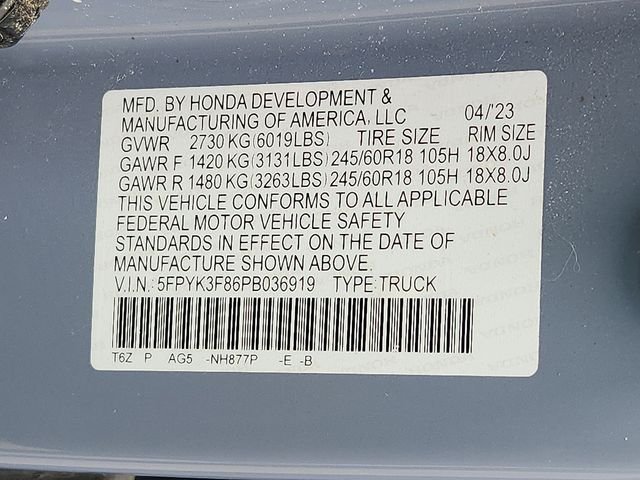 Certified Used 2023 Sonic Gray Pearl Honda AWD BLACK EDITION image 27