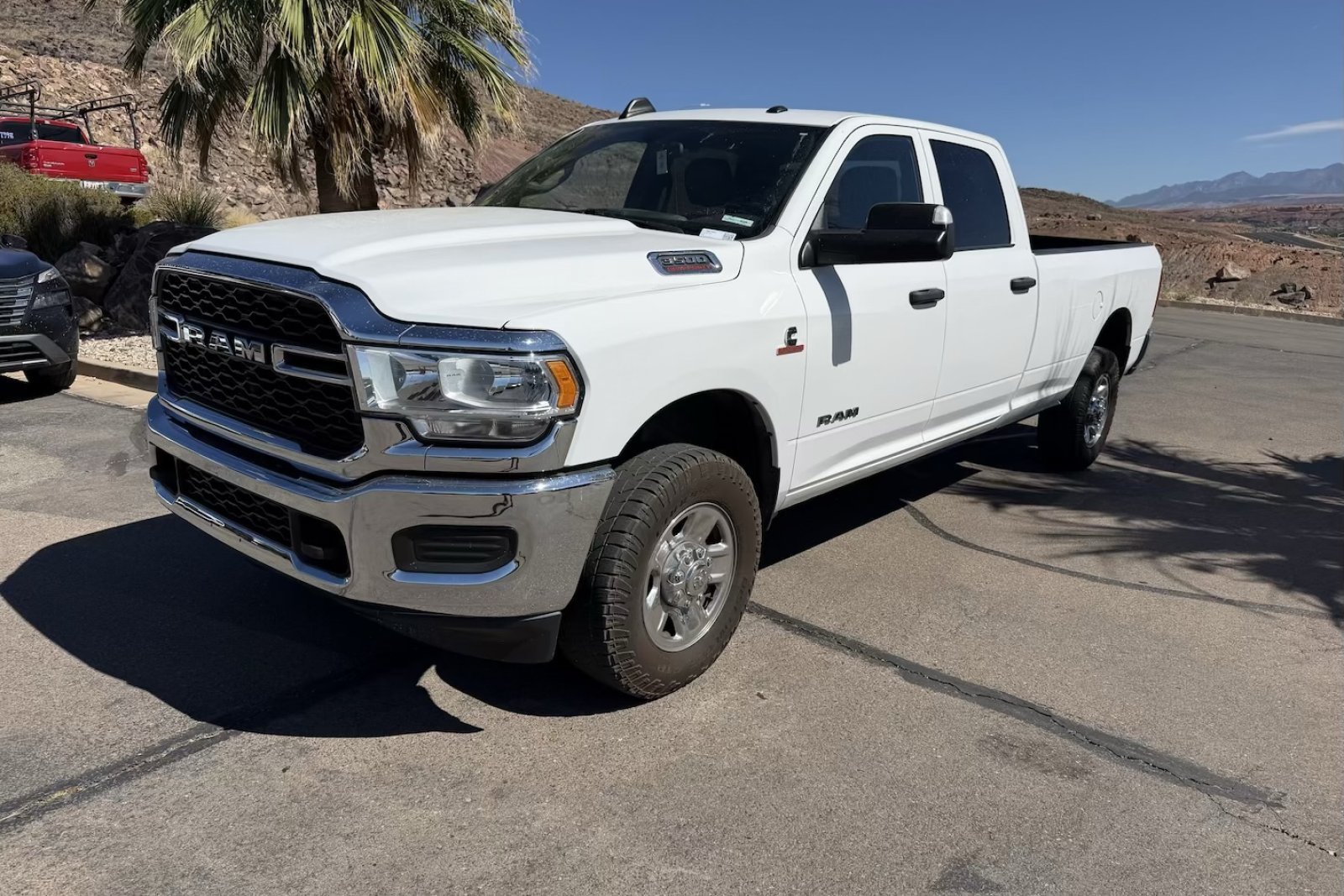 Used 2022 Bright White Clearcoat Ram Tradesman image 1