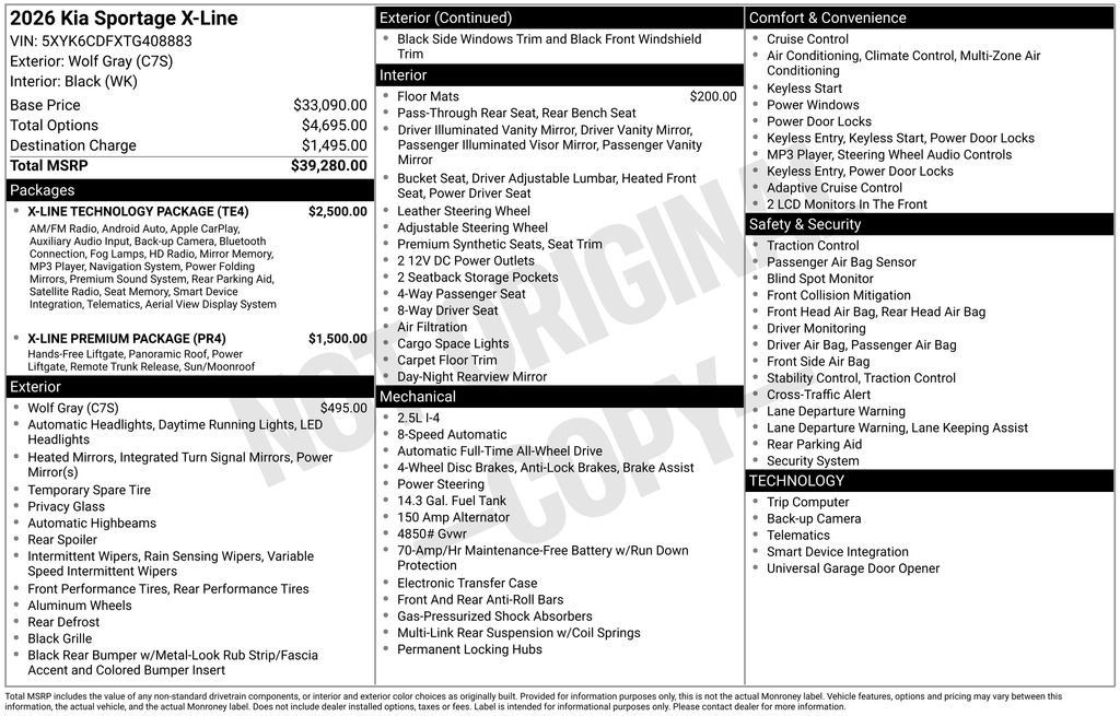 New 2026 Wolf Gray Kia X-Line image 4