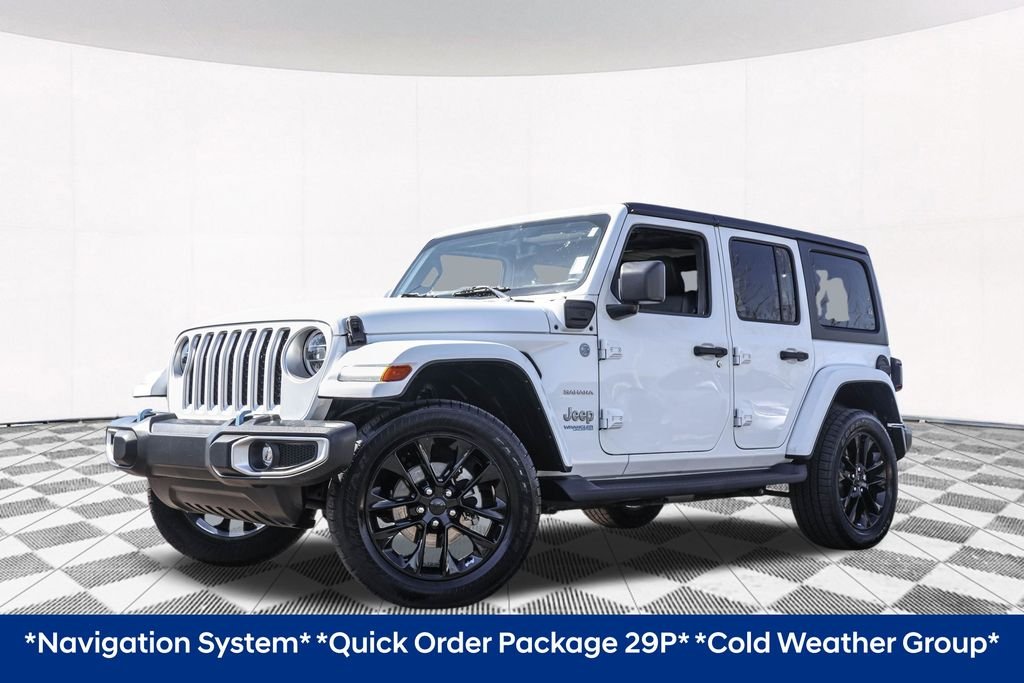 Used 2022 Jeep Wrangler Unlimited Sahara 4XE with VIN 1C4JJXP65NW277574 for sale in Downers Grove, IL