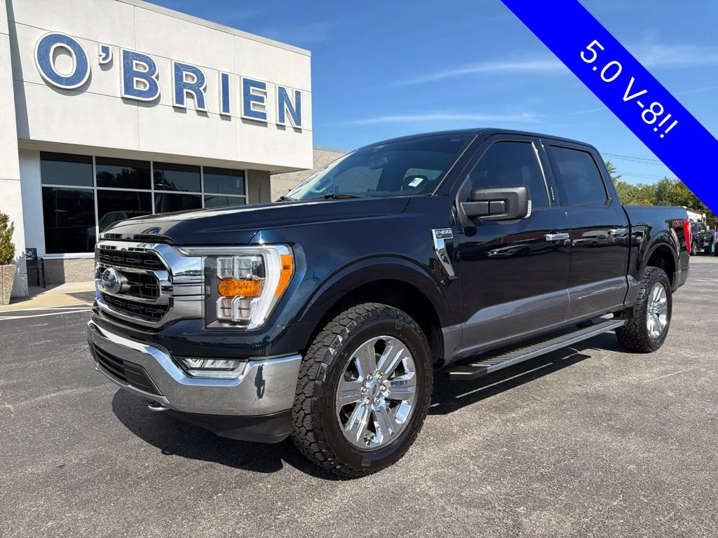 Used 2021 Antimatter Blue Metallic Ford XLT image 1