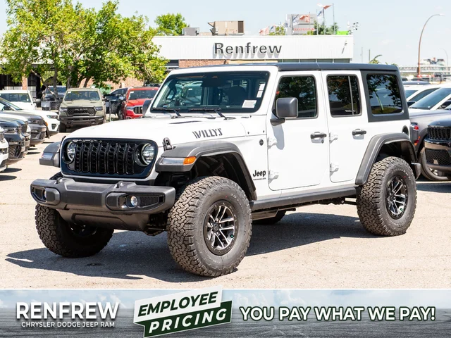 2026 Jeep Wrangler Willys* 4 Door 4x4, 35 Inch Tires, 4.56 Axle Ratio, Rock Rails