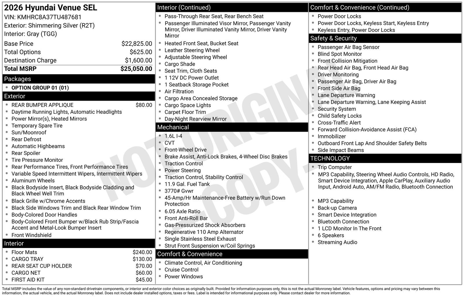New 2026 Silver Hyundai SEL image 35