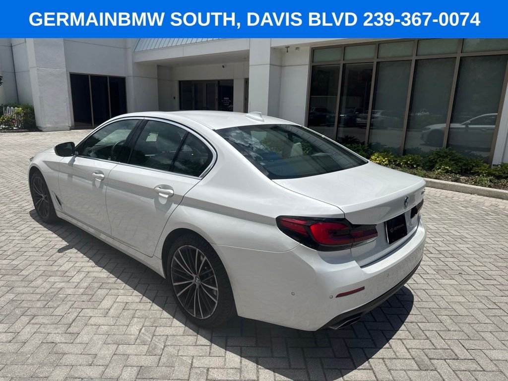 Certified Used 2023 White Metallic BMW 540i image 3