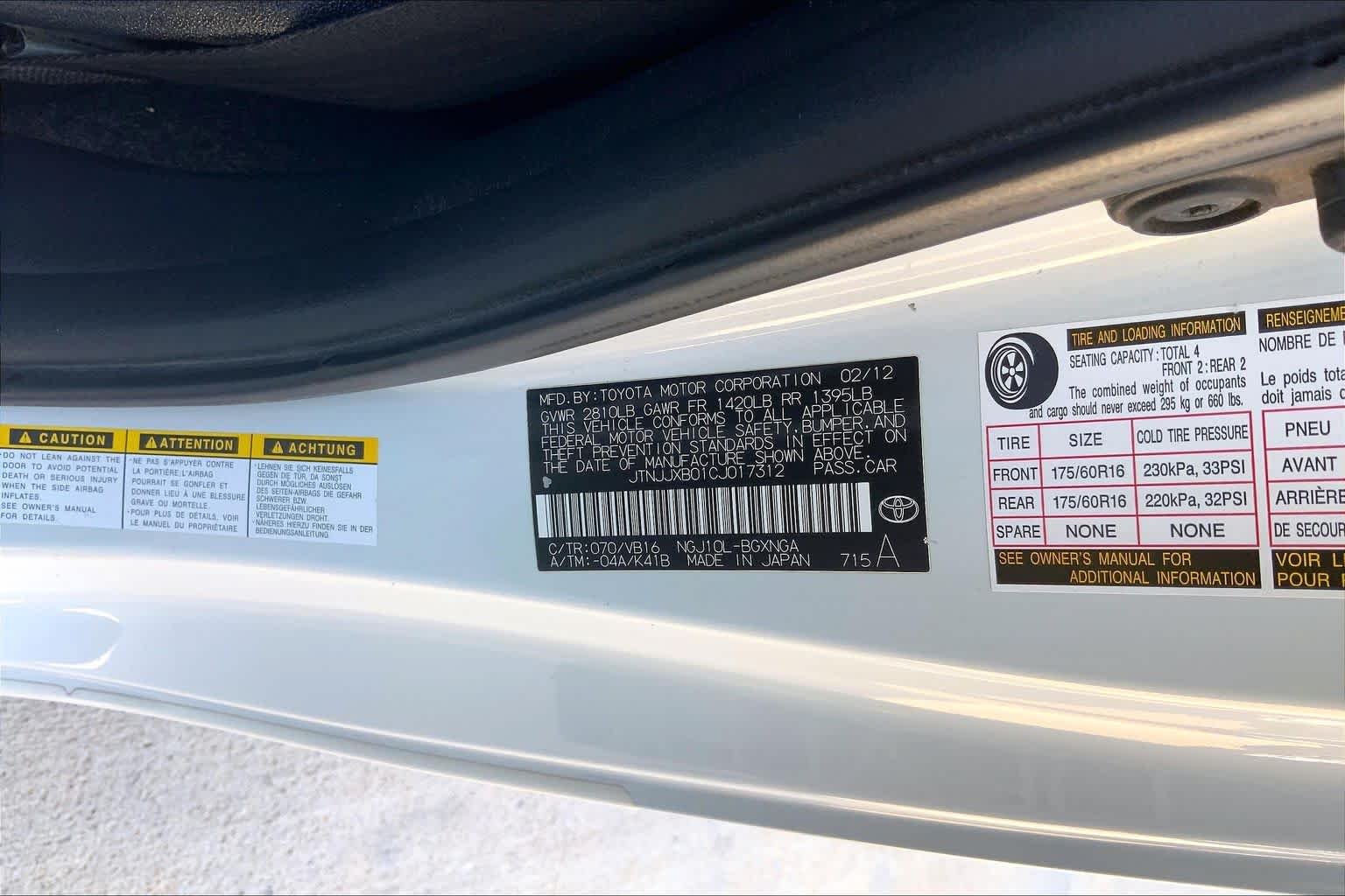 Used 2012 Blizzard Pearl Scion  image 27