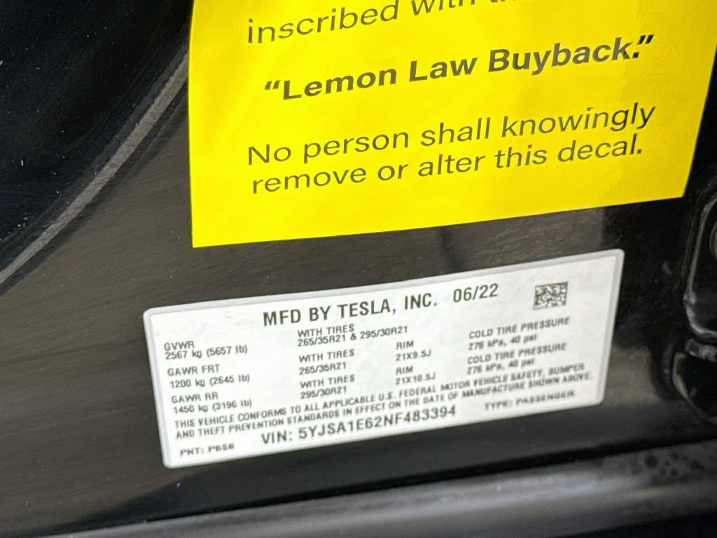 Used 2022 Black Tesla Plaid image 32