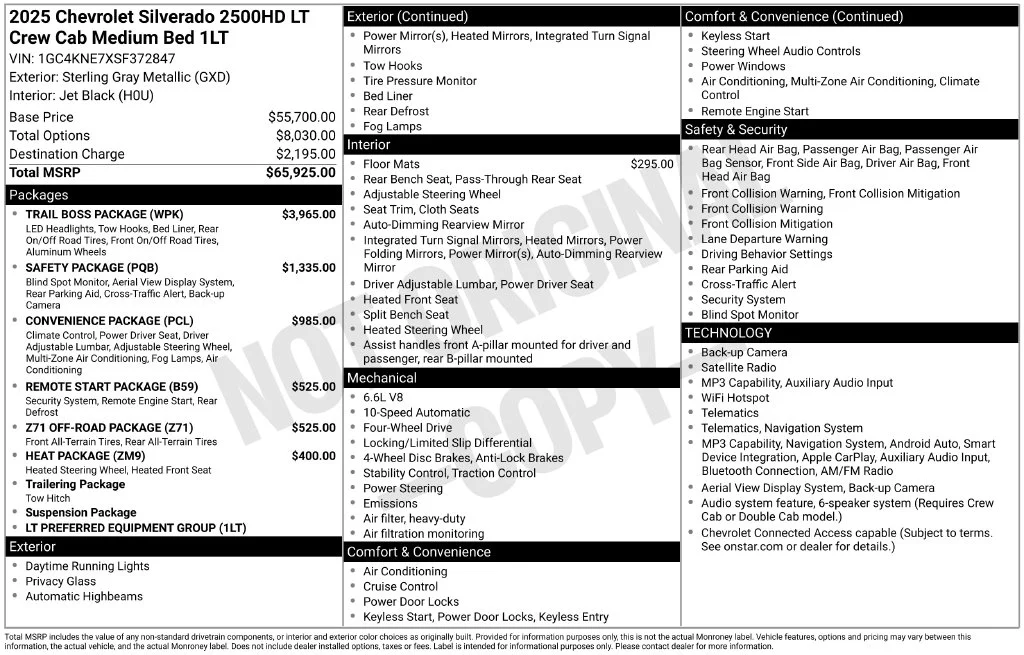 Used 2025 Gray Chevrolet LT image 10